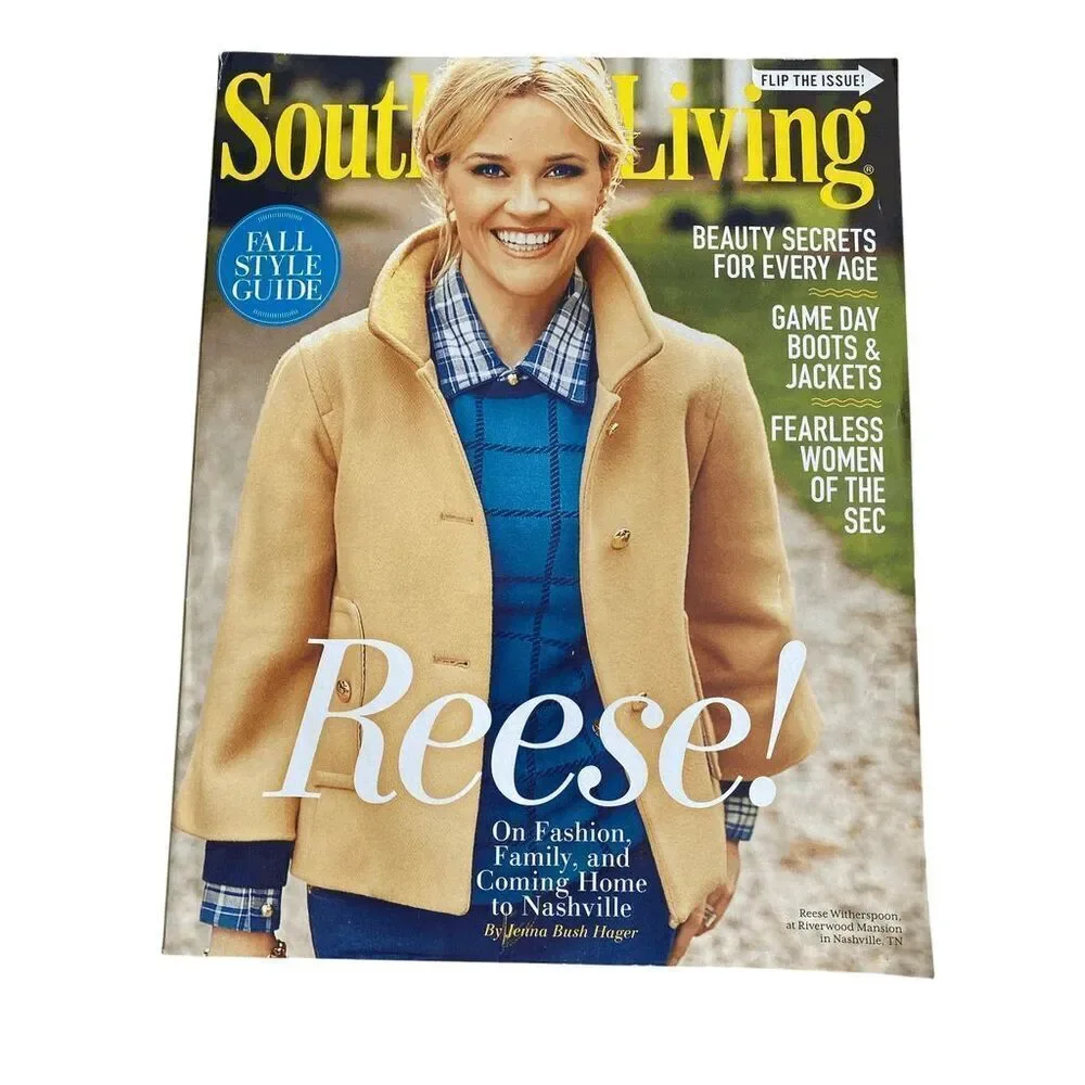 Southern Living‎ Magazine Sep 2015 Flavors of Fall Reese Witherspoon Style Guide